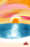 海の夕日